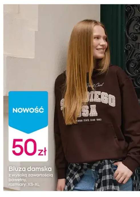 Bluza damska z wysoką zawartością bawełny