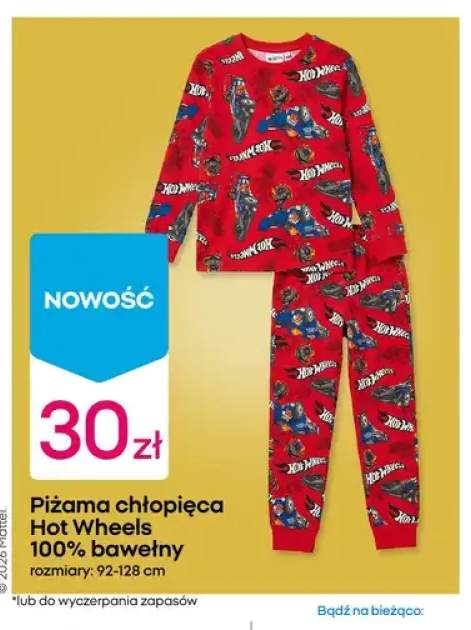 Piżama chłopięca Hot Wheels