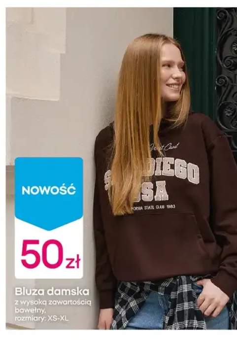 Bluza damska z wysoką zawartością bawełny