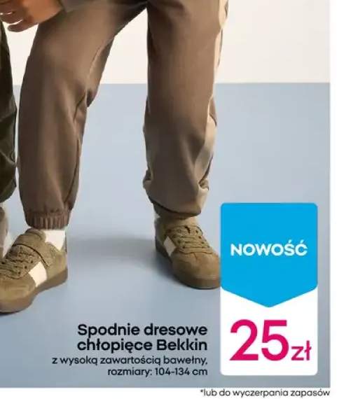 Spodnie dresowe chłopięce Bekkin z wysoką zawartością bawełny