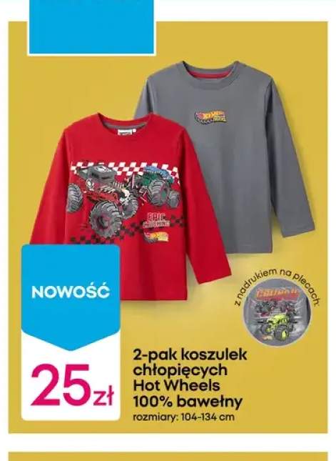 Koszulki chłopięce Hot Wheels 2-pak