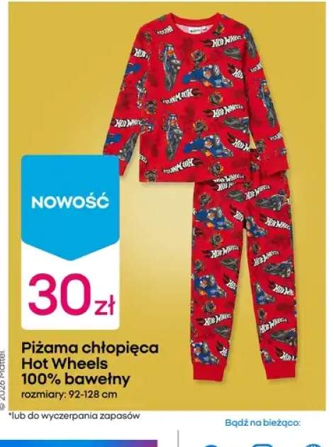 Piżama chłopięca Hot Wheels