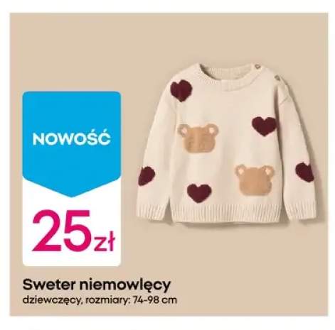 Sweter niemowlęcy dziewczęcy