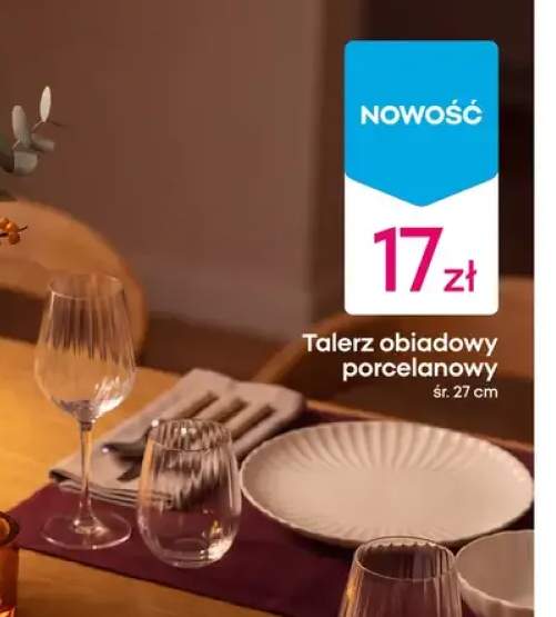 Talerz obiadowy porcelanowy śr. 27 cm