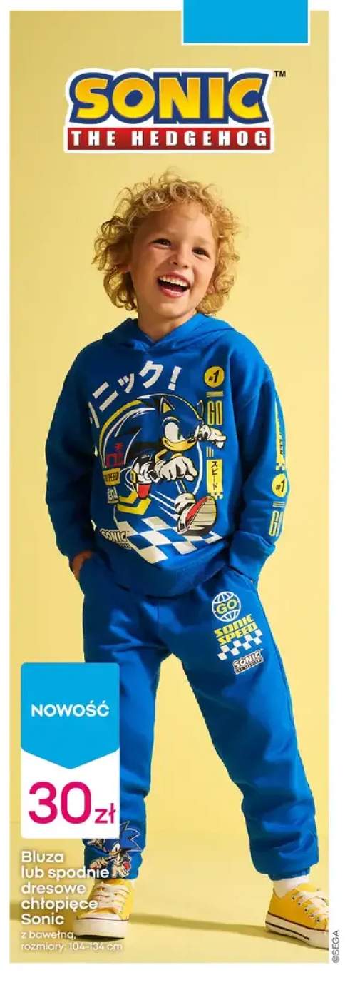 Bluza dresowa chłopięca Sonic +1 wariant
