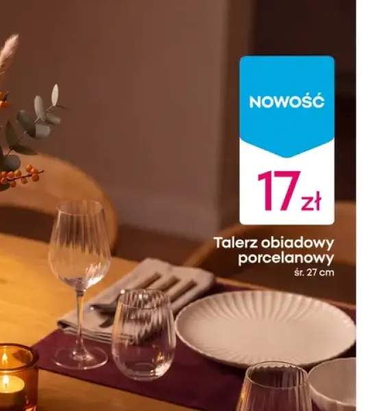 Talerz obiadowy porcelanowy śr. 27 cm