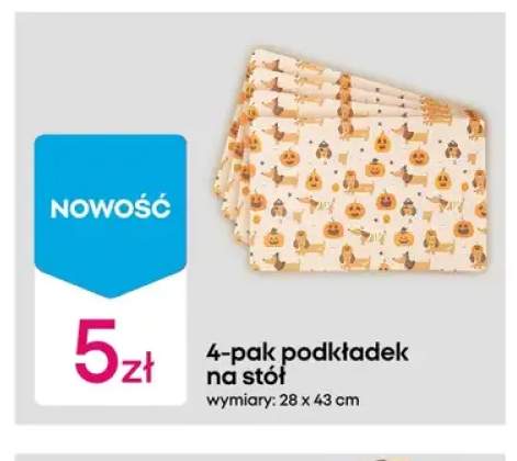 4-pak podkładek na stół 28x43 cm