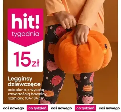 Legginsy dziewczęce ocieplane z wysoką zawartością bawełny
